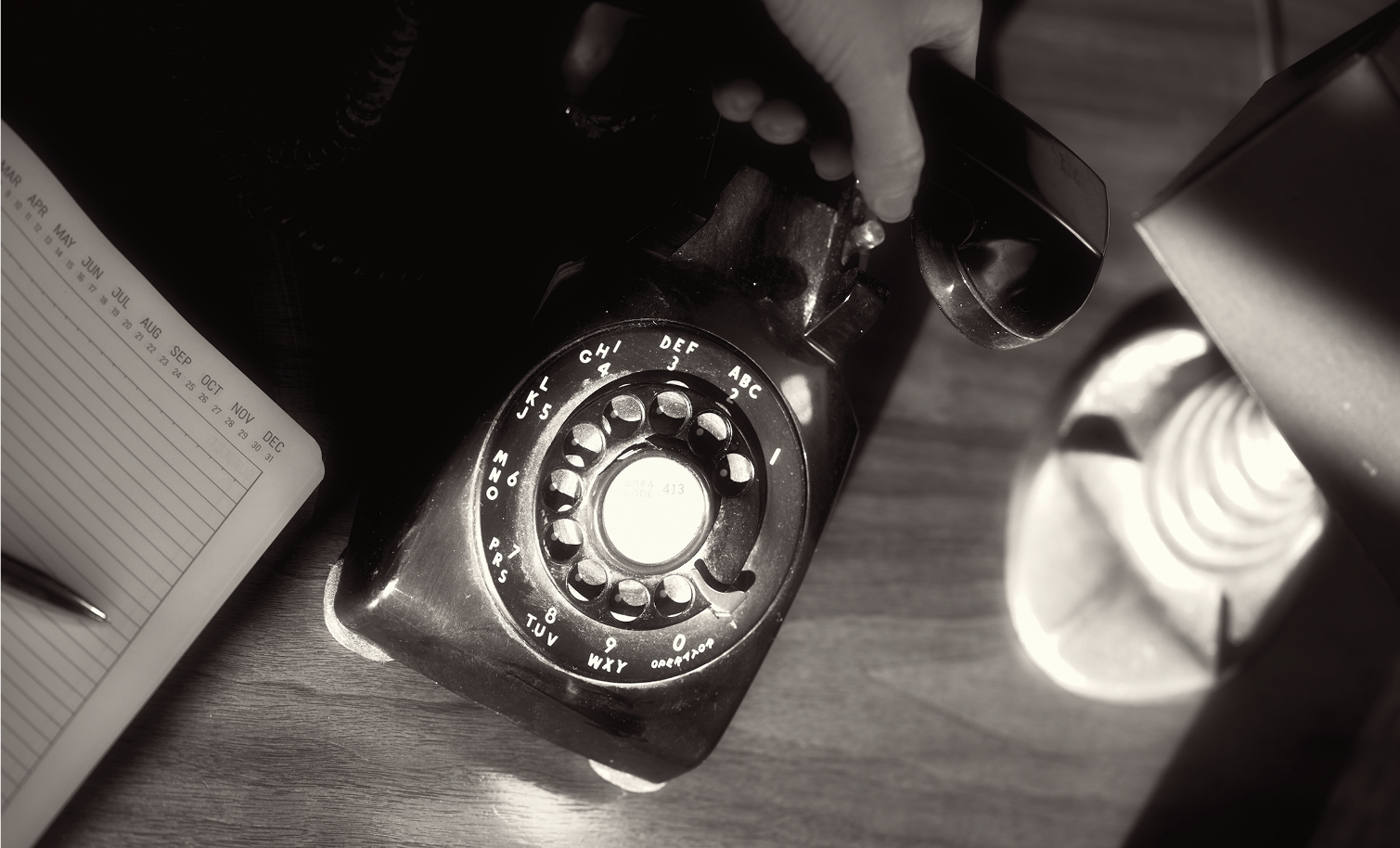 old phone on desk